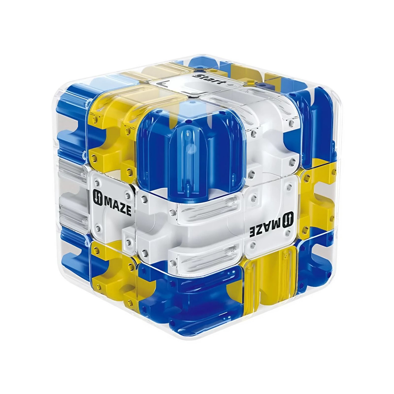 3D Rolling Ball Maze Cube